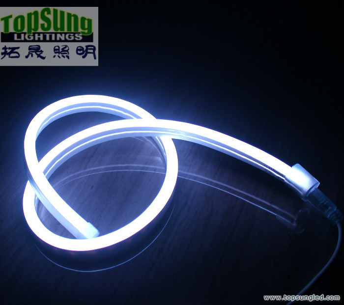 Ultra thin 11x19mm flexible led neon strip light flat emitting side view Neonflex