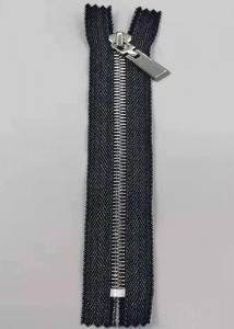 Wholesale Durable Y Style Metal Teeth Zipper With Pure Cotton Cloth / Metal Zippers For Jeans from china suppliers