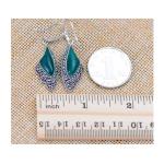 Sterling Silver Green Agate Drop Earrings Wing Style Women Jewelry (E019362GREEN