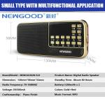 Bluetooth fm radio usb sd card reader speaker for promotion gifts