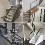 Stair Aluminum Alloy Handrail Profile Glass Track Balcony Trough