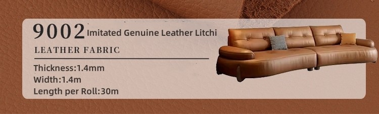 Litchi PVC Leather For Furniture 1.4mm Thickness Imitate Genuine Faux Leather