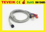 Medical GE Marquette Holter 5 Leadwires Round 7 pin ECG Cable With Snap For