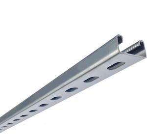 Wholesale 6 Meters 3 Meters Durable Max.2.50kg/m Load Capacity Pre Galvanized Steel Slotted Strut Channel C Channel from china suppliers