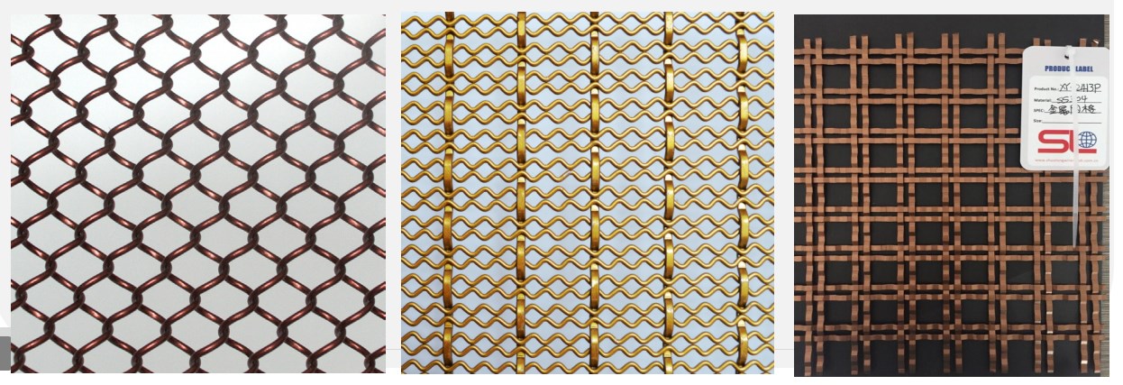 Architectural Woven Fabric Powder Vinyl Coated Three-dimensional Color Decorative Metal Mesh for Ceiling