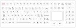 108 Keys IP68 dynamic rated washable industrial membrane keyboard USB Desktop