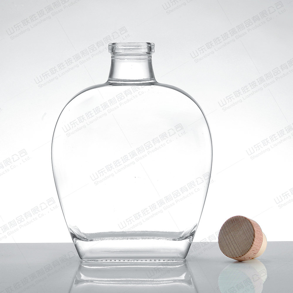 Transparent Wine Glass Empty Bottles 70cl Glass Bottle for Spiritueux Vodka Whisky