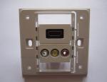 Hot Selling 86X86mm Wall Socket HDMI+RCA White Color Outlet Compatible For Home