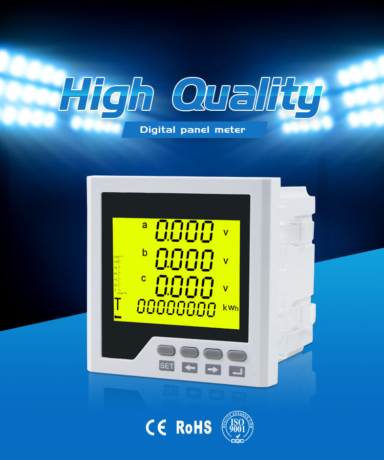 Digital Power Factor Meter Power Meter COS meter Multi-functions meter 96*96