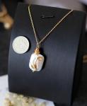 Fashion Freshwater Baroque Pearl Necklace For Women Baroque Pearl Metal Charm