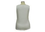 Cotton Jersey Embroidery Ladies Tank Tops Crew Neck Camisole OEM / ODM