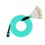 Compact MPO / MTP Fiber Optic Patch Cord OM3 Fiber Optic Patch Cable