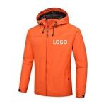 Solid Color Outer Wear Apparel Windproof Storm Jacket Men Hooded Thin Coat