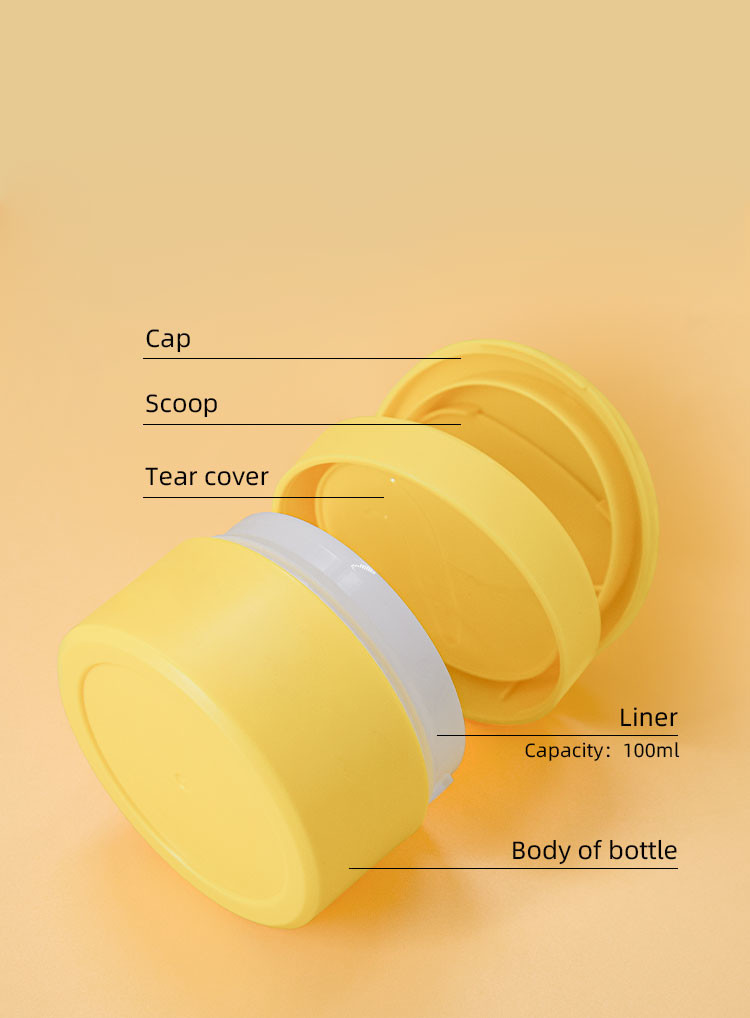 80/100/200g Cosmetic Cream Jar Pp With Tear Off Cover Design