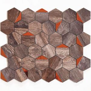Wholesale ASTM Modern Design Hexagonal Inkjet Mosaic Metal 304 Stainless Steel Mosaic Tile For Home Restaurant Wall Decoration from china suppliers