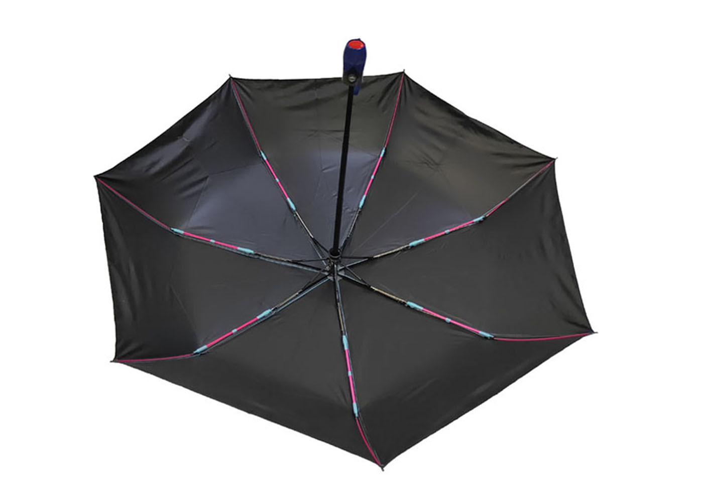 Color Coated Automatic Travel Umbrella Sun Protection 190T Pongee Fabric