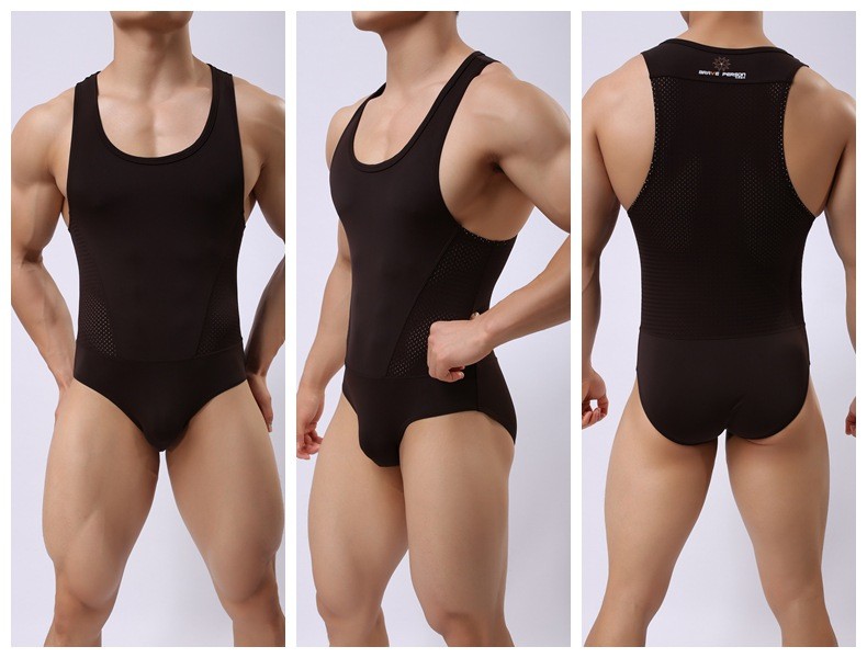 Men'S Wrestling Wear Singlet Sportswear Gym One Piece Tops Fitness Jumpsuit
