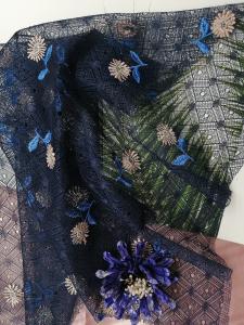 Wholesale 49 inch Flower Embroidery Lace Fabric from china suppliers
