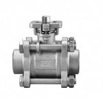 304 Three-piece welded high platform butt welded ball valve Stainless steel 316