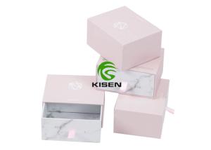Wholesale High End Exquisite Cardboard Jewelry Gift Boxes Biodegradable Light Pink Color from china suppliers