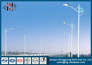 China 10 Meters Conical Steel Street Light Poles , Decorative Lighting Pole on sale
