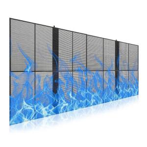 Wholesale P5.2-10.4 Outdoor Transparent LED Display 5000nits 1000×500mm Cabinet Front Service from china suppliers