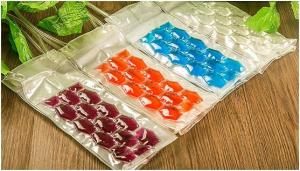 Wholesale Customized Plastic Ice Pack Bag , PVC Refillable Wine Bottle Ice Bags from china suppliers