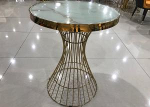 Wholesale Total Height 75cm Modern Wrought Iron Glass Coffee Table from china suppliers