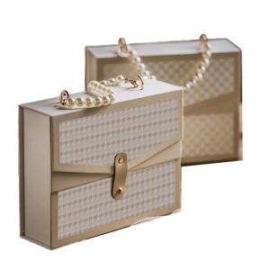 Wholesale Recycled Houndstooth Festival Gift Boxes Double Door Pearl For Valentine's Day from china suppliers