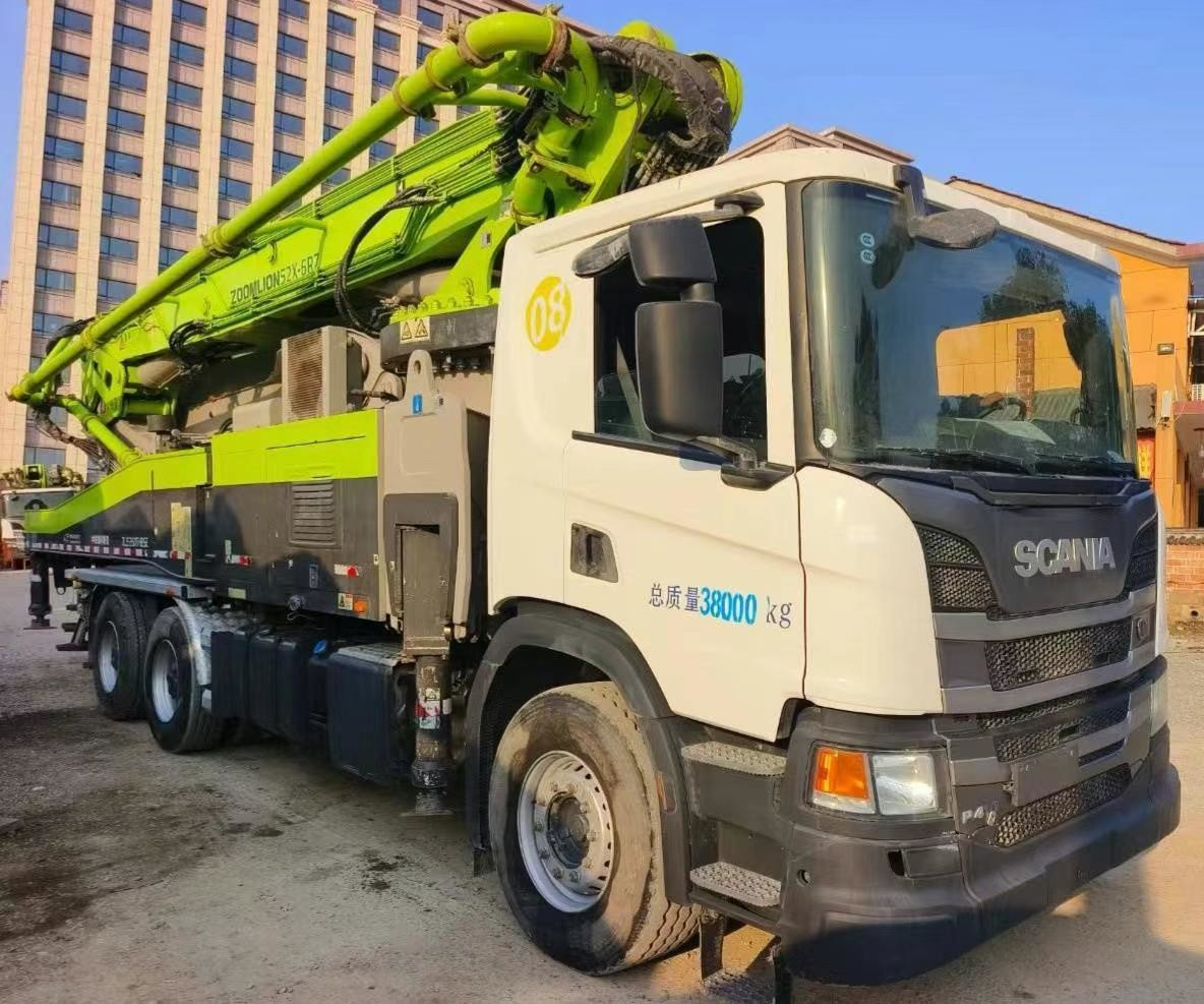 2020 Zoomlion Concrete Pump Truck Used with 52M Maximum Cloth Height on Scania Chassis