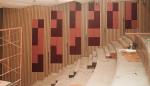 Auditorium Slat Wooden Grooved Acoustic Panels Sound Absorption Building