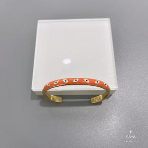 Wholesale Women's 18K Gold Stainless Steel Bangle Expensive Colored Enamel Eye Opening Bracelet from china suppliers