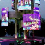 See Through Outdoor LED Grille Screen Full Color High Bright 6500cd/sqm