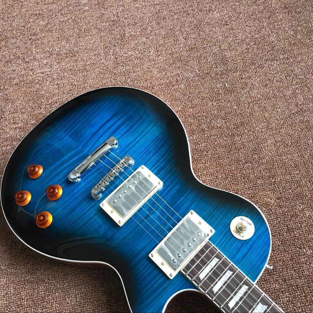 OEM 1959 R9 Classic LP electric guitar new style good sound in blue 24 tone position Musical instruments Free Shipping