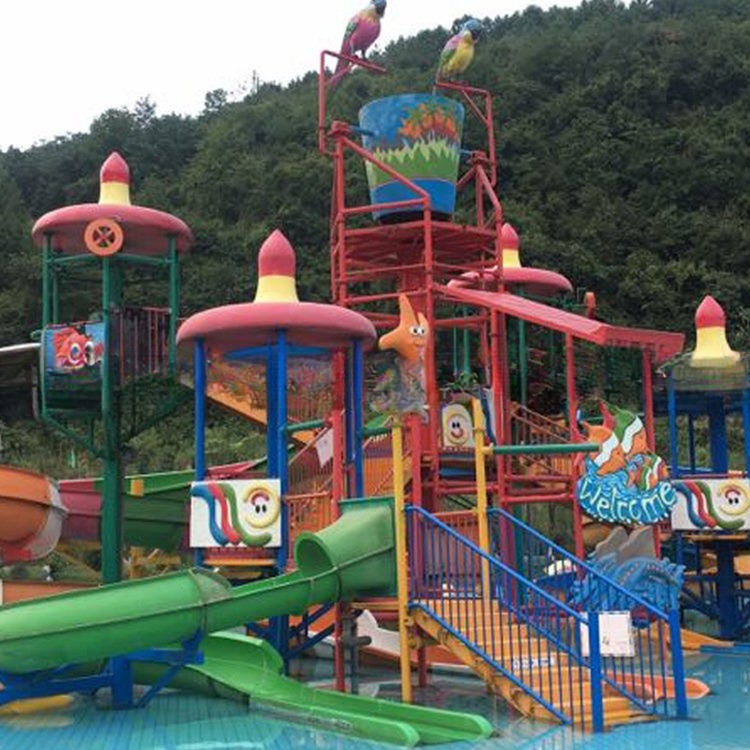 Amazon Style Water Park House Equipment with Spiral Water Slide
