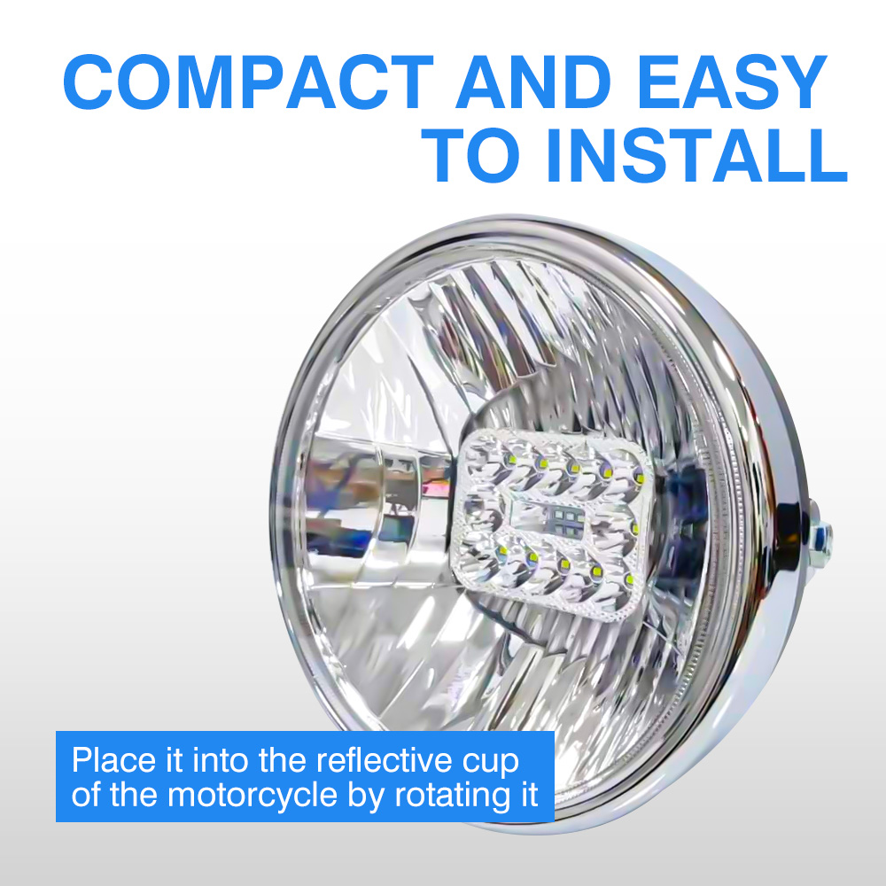Universal Motorcycle Built-in LED Headlight DC12V 45W 4500LM Durable Construction