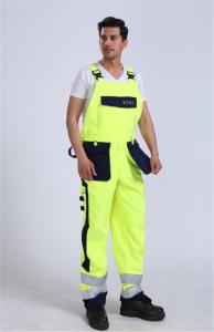 Wholesale 290gsm light weight arc protection Fire proof Bib Trousers , EN20471 HIVIS Flame Resistant Bib Pants from china suppliers