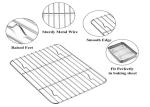 Grill Tray Rack Oven Grill Rack Kitchen Stainless Steel Picnic BBQ Food Basket