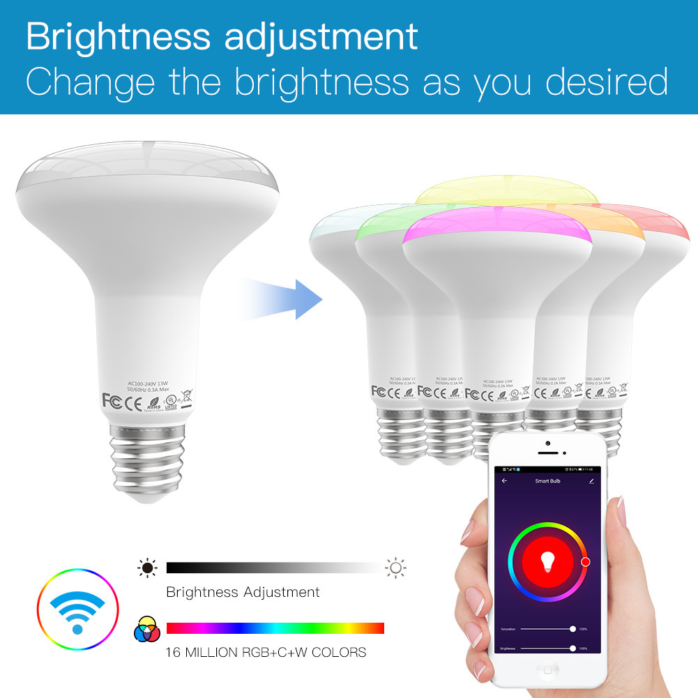 2900-6000K 13W E27 WiFi LED Smart Bulb