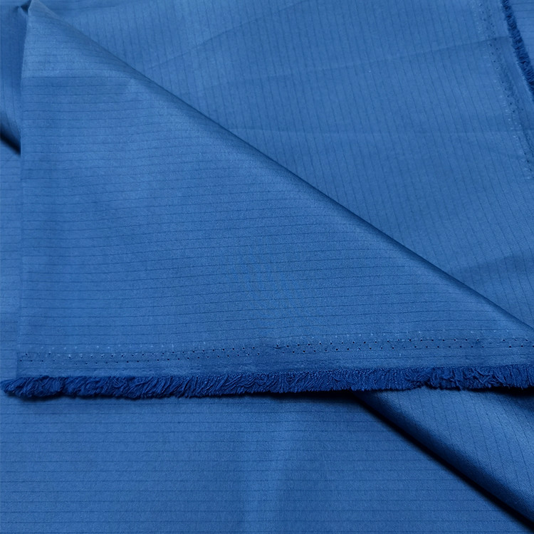 Plain 4mm Stripe 99% Polyester 1% Carbon Fiber Antistatic Fabric