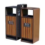 OHSAS18001 120L Outdoor Wooden Trash Can For Park School