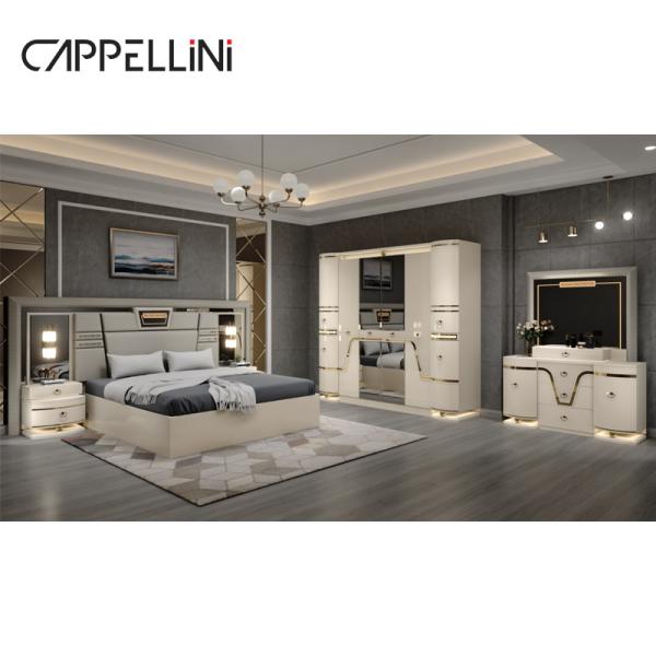 Contemporary Classic King Size Leather Bed Set Double Queen Royal Luxury Modern