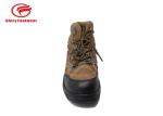 Suede Leather Brown Steel Toe Work Sneakers For Hard Place Steel Cap Safety