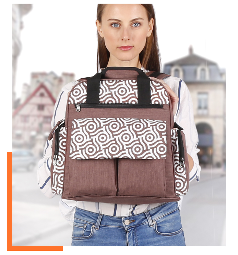 Large Capacity Maternity Mummy Diaper Bag Multi-functional Travel Backpack with Stroller Strap with Changing Station