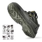 Cow Leather Men'S Steel Toe Waterproof Safety Shoes Work Boots Non Slip Oil