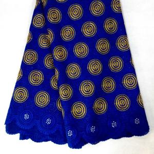 Wholesale Swiss design african nigeria cotton multi color guipure embroidery lace fabric with stones from china suppliers