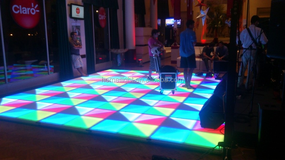 1*1M DMX RGB Dance Floor LED Easy Install Waterproof for Wedding Church 3D Lighting
