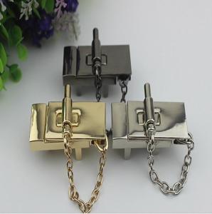Wholesale High end zinc alloy 3 color metal hardware accessories purse locks with nickel free from china suppliers