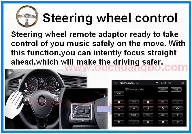 Ouchuangbo DVD Player GPS radio Mazda 2 2010-2012 android 4. 4 3G Wifi iPod Touch Screen