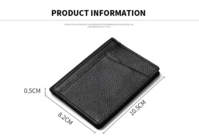 Rfid Blocking Genuine Leather Business Id License Card Holders Unisex Card Holder Wallets